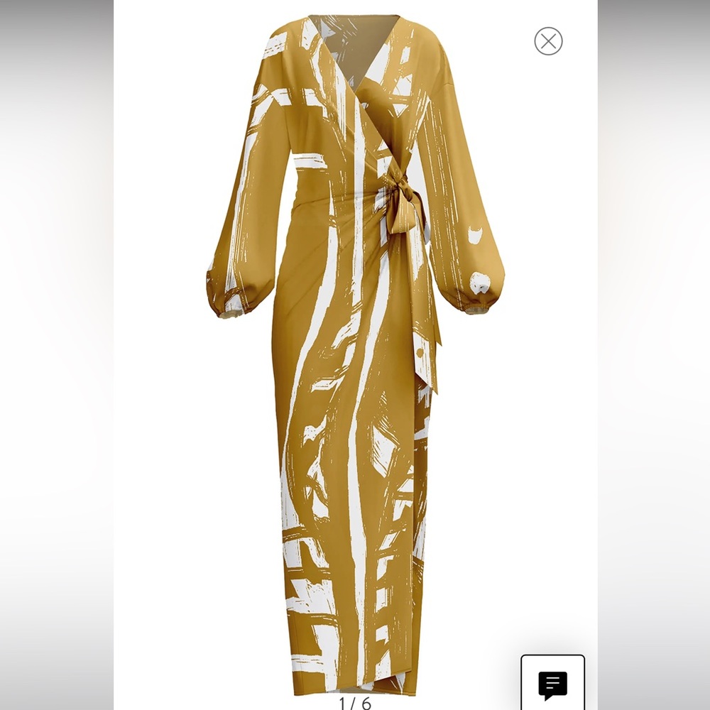 Diarrablu Gold Wrap Dress